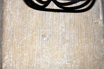 Graffito in the north aisle June 2012